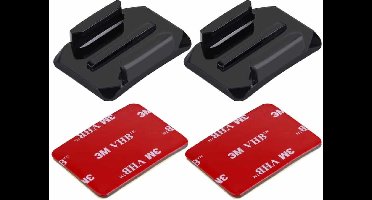 2 GoPro curved mounts + 2 zelfklevende bevestiging Stickers