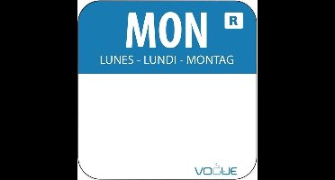 Vogue afneembare blanco kleurcode voedseletiketten maandag