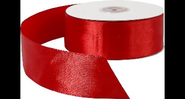 Satijnlint, B: 38 mm, rood, 50 m/ 1 rol