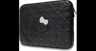 Hello Kitty sleeve geschikt voor MacBook Air 13'' (M2/M3)/MacBook Pro/MacBook Pro/MacBook/MacBook/MacBook Pro/MacBook Pro/MacBook - Zwart - Kunstleer