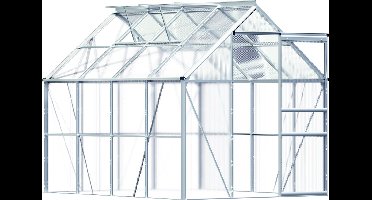 Gardebruk Aluminium Tuinkas 4,75m² - 2 Ramen Regengoot - 250x190cm