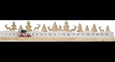 Ginger Ray - Ginger Ray - Adventskalender Kerstsfeer met verplaatsbare auto - 10 x 64 cm