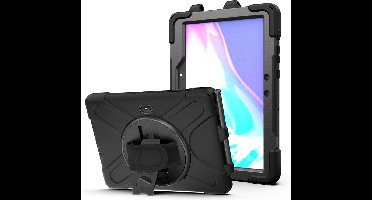 Just in Case tablet Hoes geschikt voor Samsung Galaxy Tab Active5 Pro / Tab Active4 Pro / Tab Active Pro - Shockproof Case met Screenprotector - Zwart