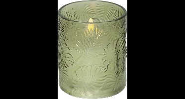 Star Trading LED-kaars Leaf van was, groen, 8,5x10cm