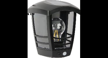Solar wandlamp Tickle - Met led filament lamp - Tuinverlichting op zonne-energie - Zwart