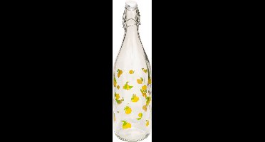 5Five Citroenen Limonade Fles - 1L - Ø9x32cm - Transparant