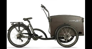 Vogue Journey Plus - Elektrische Bakfiets - 250W motor - Actieradius tot 60 km - 7 versnellingen - Hydraulische schijfremmen - Lage instap - Mat zwart