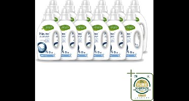 12 x Neutral - Vloeibaar Wasmiddel - Witte Was - Gevoelige Huid - 0% Optische Witmakers, Kleurstoffen & Parfum - 20 Wasbeurten - Wasstrips - Gevoelige Huid - Wasmiddel - Witte Was - Optische Witmakers - Parfumvrij