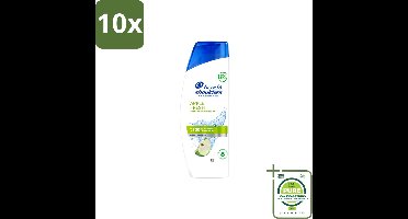 10 x Head & Shoulders - Shampoo - Apple Fresh - 250ml - Grootverpakking - Vaatwasstrips - Roosvrij Haar - Fris Haar - Appelgeur - Hoofdhuid Verzorging - Anti-roos Shampoo