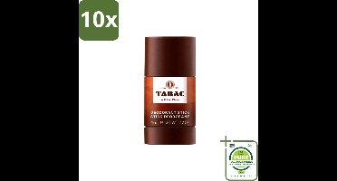 10 x Tabac Original - Deodorant Stick - Langdurige frisheid - 75 ml - Grootverpakking - Vaatwasstrips - Deodorant Stok - Zweetvervoeging - Geur - Mannelijke Geur - Frisheid