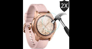 Screenprotector geschikt voor Samsung Galaxy Watch 42mm - Tempered Glass Gehard Glas - 2 Stuks