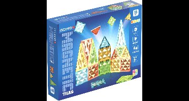 Geomag magnetisch speelgoed Magnetic Tiles Gems 16 bouwset.