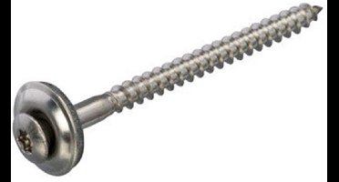 Dak & Gevel - Spenglerschroef met EPDM-ring - TX20 - 4,5 x 35mm - RVS - Deelraad (200 stuks)