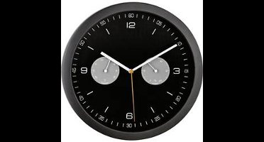 Mebus 52825 Wandklok Zendergestuurd 260 mm x 42 mm Zwart