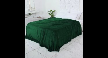 More&Deco - Deken - Groen - 200x220 cm - Polyester