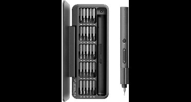 HOTO Electric Precision Screwdriver ADV – Elektrische precisieschroevendraaier ADV – 25 magnetische bits – LED-verlichting – 170 tpm – Oplaadbaar – Precisiegereedschap voor elektronica, telefoons en reparaties