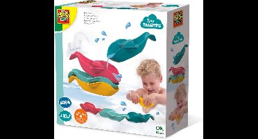SES Creative- Tiny Talents - Montessori Badspeelgoed - Vissen op een rij - 4 stuks - Badspeeltje - veel speelmogelijkheden - Speelgoed 1 jaar