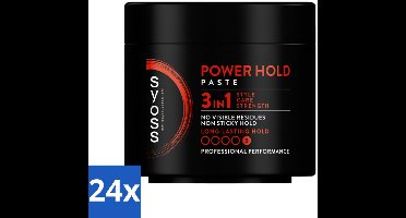 SYOSS - Power hold 150 ml - Haarpaste - Sterke Fixatie - 150ml - Voordeelverpakking - 24 stuks