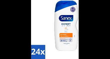 24 x Sanex Douchegel Expert Skin Health Sensitive 400 ml - Gevoelige Huid - Douchegel - Huidverzorging - Milde Reiniging - Whey Proteïne
