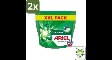 Ariel – Pods 3in1 – Original – 60 wasbeurten - Voordeelverpakking - 2 stuks - Ariel 3in1 Pods - Wasmiddel capsules
