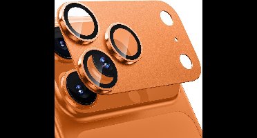 Camera Lens Screen Protector Oranje Geschikt voor iPhone 17 Pro Camera Lens Protector - Matte Metal Plate Full Coverage