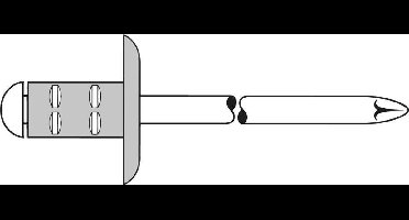 Universele blindklinknagel grootkop 4,8x15mm GESIPA PolyGrip