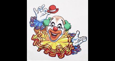 Raamsticker clown adhesive Carnaval 35 x 40 cm.