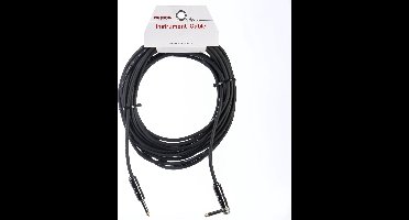 MUSIC STORE Instrument Cable Silent 90° 10m (Black) - Gitaarkabel