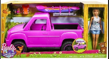 Barbie Camping Fun Pick-Up met Pop + Accessoires