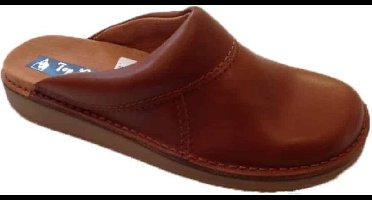Leren pantoffel muil Toprock 6000 cognac 46