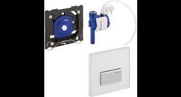 Geberit Sigma 50 urinoir stuursysteem pneumatisch met handbediening 13x13cm met bedieningsplaat alpien wit