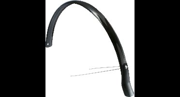 Eurofender Achterspatbord 28 inch - 51 mm breed - Zwart kunststof - Inclusief montageaccessoires