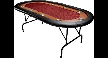 NORTH Foldy Pokertafel Rood 10 Personen