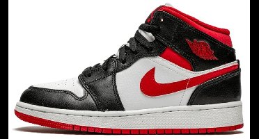 Jordan Air Jordan 1 Mid - Sneakers - Maat 37.5 - Zwart/Gym Red/Wit - Air Jordan 1 - Lifestyle - Kinder Sneakers voor Kids
