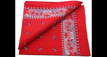 Boeren zakdoeken - Franse lelie - 55 x 55 cm - HRBZ24A - Rood