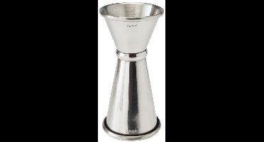 Beaumont RVS Gestreepte Jigger Maat 20ml/40ml - Beaumont CZ350