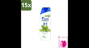 15 x Head & Shoulders – 2-in-1 – Apple Fresh – 300 ml - Bulkverpakking - Anti-roos shampoo - Douchemop - 2-in-1 shampoo
