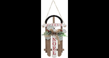 Hangende sleeën met houten takken H35cm