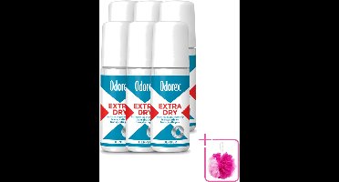 6 x Odorex Depper - Deodorant Roller - Extra Dry - Krachtige Bescherming - 50 ml - Bulkverpakking - Overmatig zweten - Droge oksels