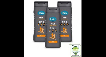 3 x Odorex – Douchegel – For Men Sport Refresh – 300 ml - Grootverpakking - Douchegel Voor Mannen - Sportieve Douchegel - Frisse Douchegel - Citrusgeur - Verfrissend Douchegel