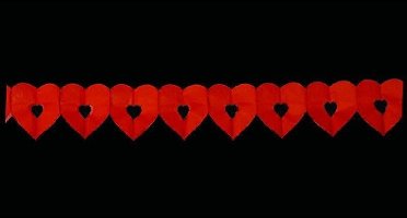 Slinger harten rood (6 meter) - Valentijnsdag versiering - Valentijnsdag cadeau - valentijnsdag