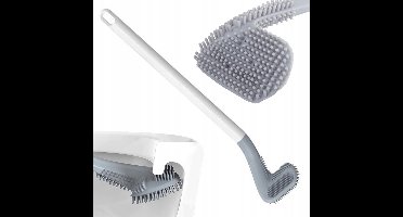 Pingyang Rongrong Handicraft - Siliconen Toiletborstel - Wit - Wandmontage