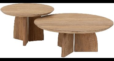DTP Home Nova salontafel teakhout top - Set van 2