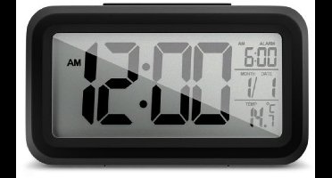 Mebus 42435 Wekker Quartz Zwart