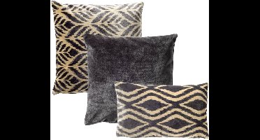 Hoii - KUSSENSET | 3-delig | Celeste Signature | antraciet | Hoii | inclusief veren binnenkussens
