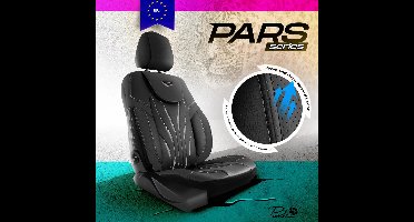 Stoelhoezen Peugeot 308 2007 – 2013 – Pars Series - Zwart grijs - Volledig leer – premium uitstraling (Voorstoelen set 2 voorstoelen)