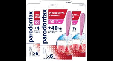 Parodontax Interdentale Ragers 0,4mm ISO 0 met Dop - 3 x 6 stuks - Voordeelverpakking