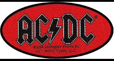 AC/DC - Oval Logo Patch - Rood
