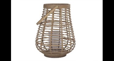 Kenia Lantaarn Bamboe Hout Nat. 36x36x46cm