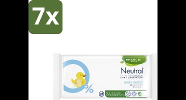 7 x Neutral Billendoekjes 52 doekjes - Baby Billetje Reinigen - Baby Handje Reinigen - Hypoallergene Doekjes - Zachte Doekjes - Veilige Baby Verzorging
